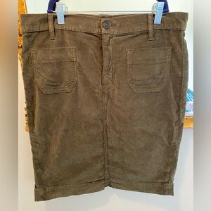 Hudson Velvet Olive Sailor Pencil Skirt